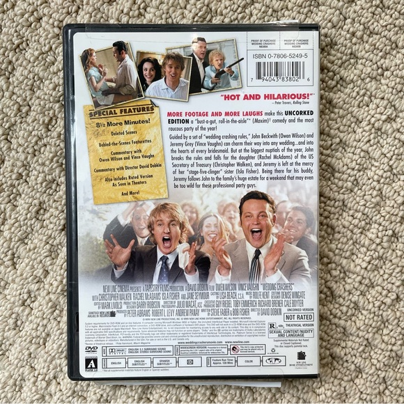 5 for $10 ⭐️ Wedding Crashers DVD - Picture 2 of 3